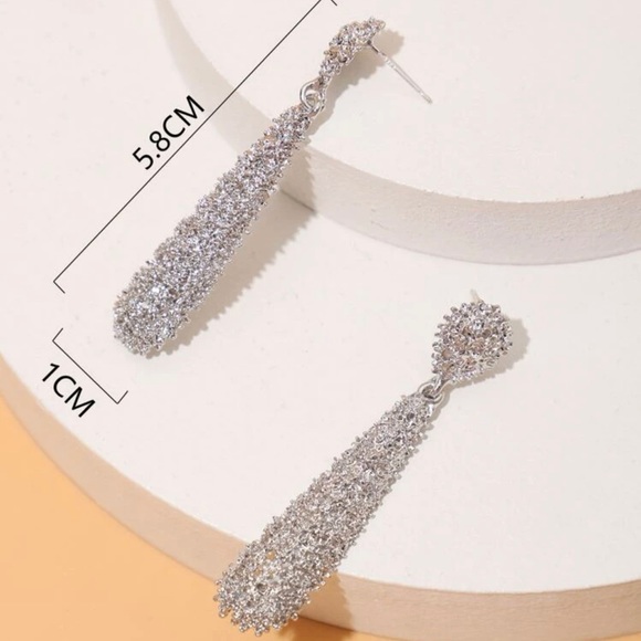 Geometric Drop Earrings - Picture 3 of 4